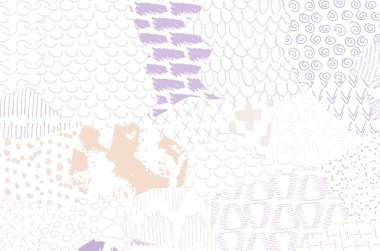 Soyut siyah darbeler, El, Vektör Deseni 'ni çizdi. Geometrik tarzda soyut arkaplan. Soyut çok renkli geometrik desen.