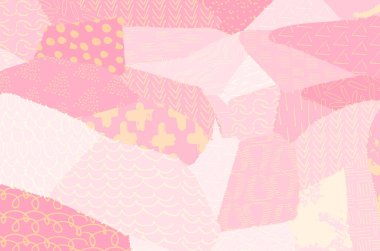 Soyut siyah darbeler, El, Vektör Deseni 'ni çizdi. Geometrik tarzda soyut arkaplan. Soyut çok renkli geometrik desen.