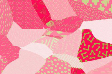 Soyut siyah darbeler, El, Vektör Deseni 'ni çizdi. Geometrik tarzda soyut arkaplan. Soyut çok renkli geometrik desen.