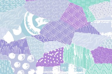 Soyut siyah darbeler, El, Vektör Deseni 'ni çizdi. Geometrik tarzda soyut arkaplan. Soyut çok renkli geometrik desen.