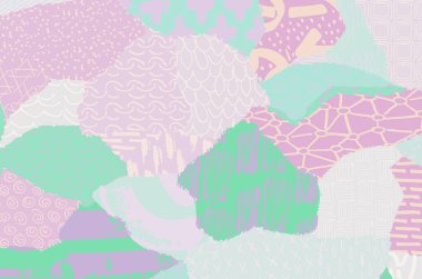 Soyut siyah darbeler, El, Vektör Deseni 'ni çizdi. Geometrik tarzda soyut arkaplan. Soyut çok renkli geometrik desen.