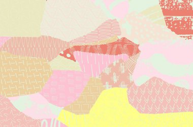 Soyut siyah darbeler, El, Vektör Deseni 'ni çizdi. Geometrik tarzda soyut arkaplan. Soyut çok renkli geometrik desen.