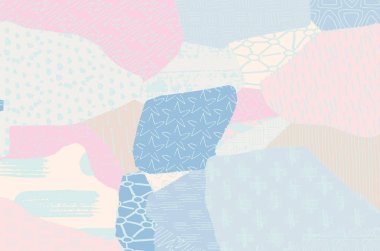 Soyut siyah darbeler, El, Vektör Deseni 'ni çizdi. Geometrik tarzda soyut arkaplan. Soyut çok renkli geometrik desen.