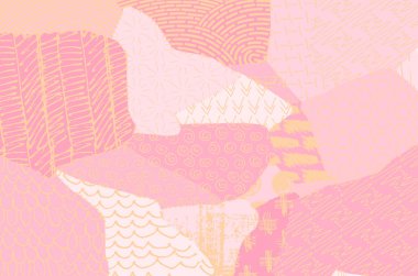 Soyut siyah konturlar, el vektör desen çizdi. Geometrik tarzı Retro soyut desen. Soyut çok renkli geometrik desen.