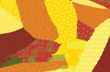 Soyut siyah konturlar, el vektör desen çizdi. Geometrik tarzı Retro soyut desen. Soyut çok renkli geometrik desen.