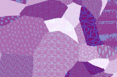 Soyut siyah konturlar, el vektör desen çizdi. Geometrik tarzı Retro soyut desen. Soyut çok renkli geometrik desen.