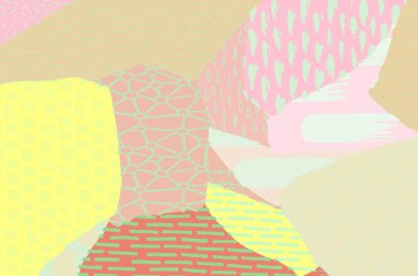 Soyut siyah konturlar, el vektör desen çizdi. Geometrik tarzı Retro soyut desen. Soyut çok renkli geometrik desen.