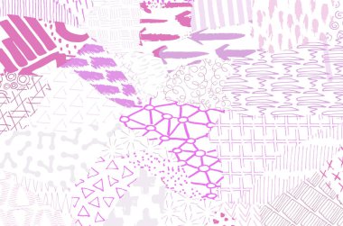 Soyut siyah konturlar, el vektör desen çizdi. Geometrik tarzı Retro soyut desen. Soyut çok renkli geometrik desen.