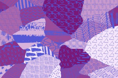 Soyut siyah konturlar, el vektör desen çizdi. Geometrik tarzı Retro soyut desen. Soyut çok renkli geometrik desen.