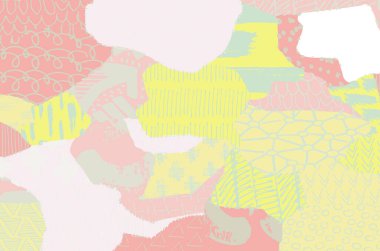 Soyut siyah konturlar, el vektör desen çizdi. Geometrik tarzı Retro soyut desen. Soyut çok renkli geometrik desen.