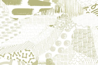 Soyut siyah konturlar, el vektör desen çizdi. Geometrik tarzı Retro soyut desen. Soyut çok renkli geometrik desen.