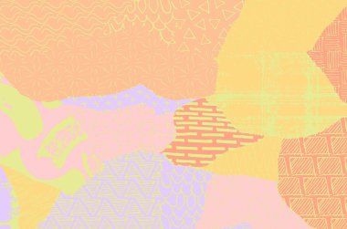 Soyut siyah konturlar, el vektör desen çizdi. Geometrik tarzı Retro soyut desen. Soyut çok renkli geometrik desen.