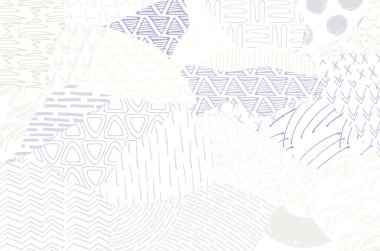 Soyut siyah konturlar, el vektör desen çizdi. Geometrik tarzı Retro soyut desen. Soyut çok renkli geometrik desen.