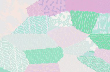 Soyut siyah konturlar, el vektör desen çizdi. Geometrik tarzı Retro soyut desen. Soyut çok renkli geometrik desen.