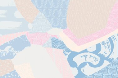 Soyut siyah konturlar, el vektör desen çizdi. Geometrik tarzı Retro soyut desen. Soyut çok renkli geometrik desen.