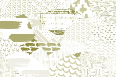 Soyut siyah konturlar, el vektör desen çizdi. Geometrik tarzı Retro soyut desen. Soyut çok renkli geometrik desen.