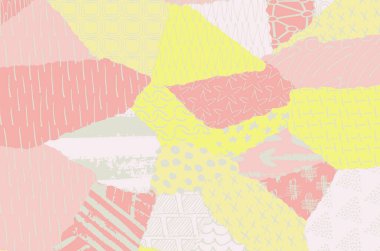 Soyut siyah konturlar, el vektör desen çizdi. Geometrik tarzı Retro soyut desen. Soyut çok renkli geometrik desen.