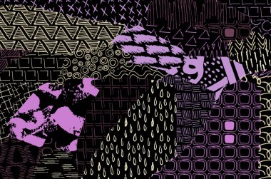 Desen. Fırça darbeleriyle soyut arkaplan. Tek renkli, elle çizilmiş doku. Modern grafik tasarımı. El yapımı çizgili..