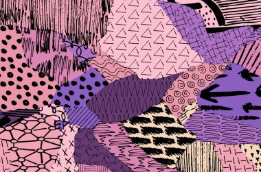 Desen. Fırça darbeleriyle soyut arkaplan. Tek renkli, elle çizilmiş doku. Modern grafik tasarımı. El yapımı çizgili..