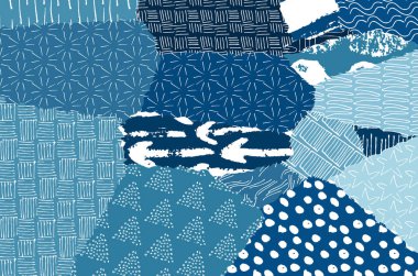 Desen. Fırça darbeleriyle soyut arkaplan. Tek renkli, elle çizilmiş doku. Modern grafik tasarımı. El yapımı çizgili..