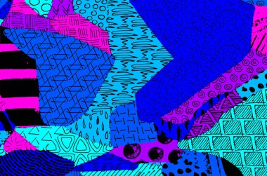 Desen. Fırça darbeleriyle soyut arkaplan. Tek renkli, elle çizilmiş doku. Modern grafik tasarımı. El yapımı çizgili..