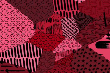 Desen. Fırça darbeleriyle soyut arkaplan. Tek renkli, elle çizilmiş doku. Modern grafik tasarımı. El yapımı çizgili..