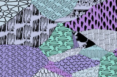 Desen. Fırça darbeleriyle soyut arkaplan. Tek renkli, elle çizilmiş doku. Modern grafik tasarımı. El yapımı çizgili..