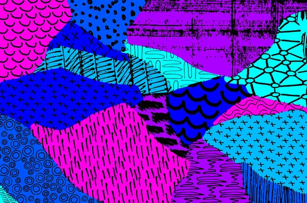 Muster Abstrakter Hintergrund Mit Pinselstrichen Monochrom Handgezeichnete Textur Modernes Grafikdesign — Stockvektor