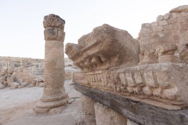 Herodion Dağı ve Kral Herod 'un kalesinin harabeleri yapay bir kraterin içinde. Judaean Çölü, Batı Şeria. Yüksek kalite fotoğraf