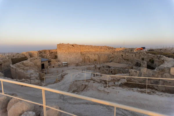 Góra Herodion Ruiny Twierdzy Króla Heroda Wewnątrz Sztucznego Krateru Pustynia — Zdjęcie stockowe