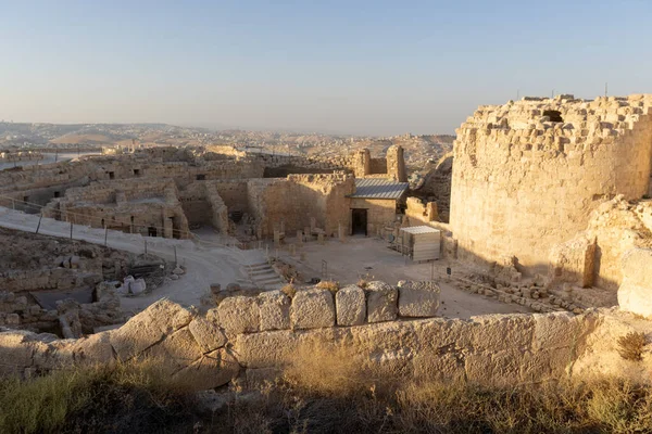 Góra Herodion Ruiny Twierdzy Króla Heroda Wewnątrz Sztucznego Krateru Pustynia — Zdjęcie stockowe