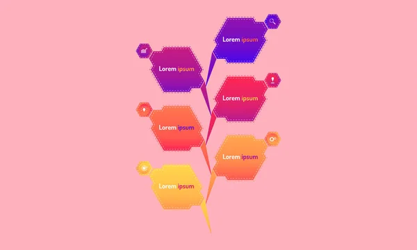 soyut açılır çokgen veri elemanları, işaretli grafik grafik grafik grafik çizelgesi ile modern tasarım, arama teçhizatı hedef simgeleri. Vektör illüstrasyon eps10