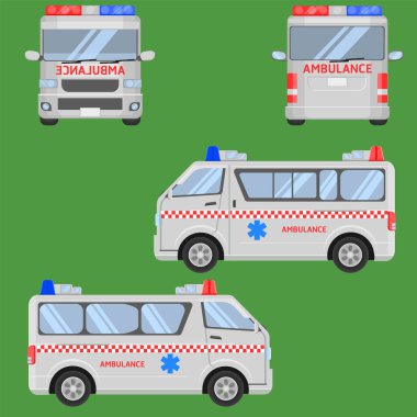 Thai Ambulans Minibüsü vektör çizimi