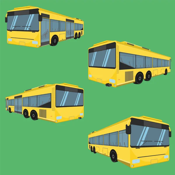 Bus Driver Fare Passenger Autobus Omnibus Coach Rail Bench Chair — Stock Vector