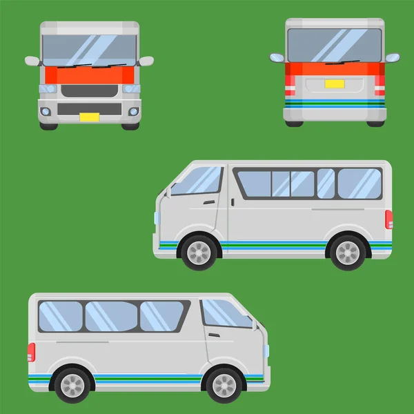 Thai Van Car Service Vector Illustration — Stock Vector