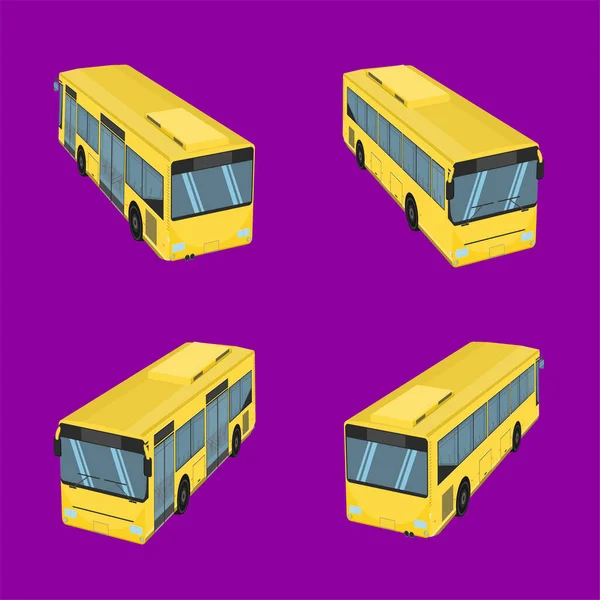 Üst Görünüm Otobüs Şoförü Yolcu Otobus Omnibus Vagon Koltuk Koltuğu — Stok Vektör