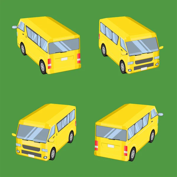 Von Oben Ansicht Lieferwagen Autotransport Vektor Illustration Eps10 — Stockvektor