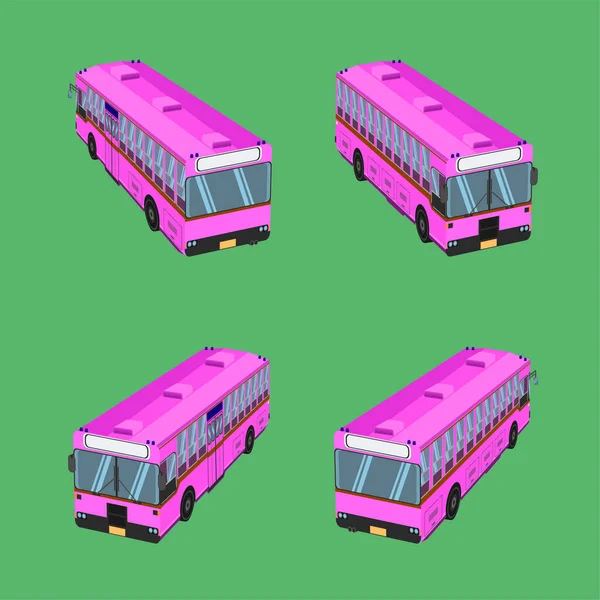 3D üst görünüm Tay Pembe Otobüs Taşıma Aracı Sürücüsü Yolcu Otobus omnibus Antrenör Koltuk Koltuğu Koltuk Koltuğu Koltuğu Desteği Hassock Yastık Resimleri Bölüm 10