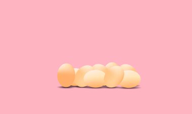 Bir çift yumurta. Mutlu Paskalya günleri. Vektör illüstrasyon eps10