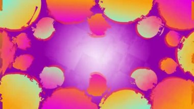 4K. abstract motion move glitch wiggle object circle by beautiful color.