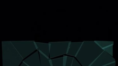 4K.alpha channel render glass bottom breaking point transparent background