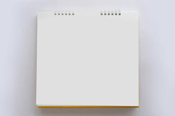 Vista Superior Blanco Del Papel Calendario Sobre Fondo Gris —  Fotos de Stock