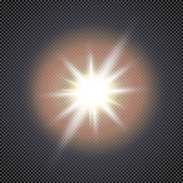Сияющая Звезда Свет Темном Фоне — стоковый вектор