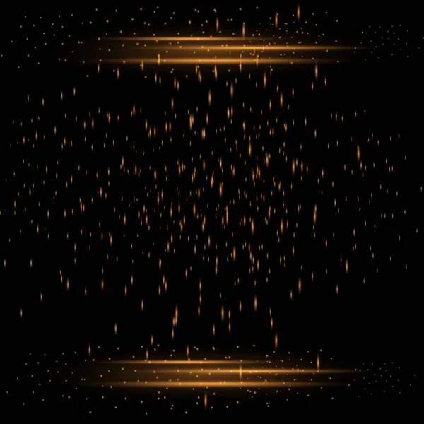 优雅的粒子背景 黑色背景上的闪光粒子 — 图库矢量图片