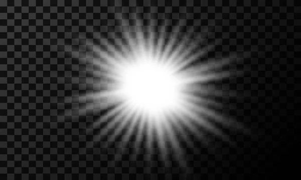 Efecto Luz Brillante Estrella Estalló Con Brillantes — Archivo Imágenes Vectoriales