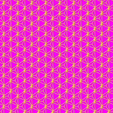 Şablon. Pembe arkaplanda sarı üçgenler