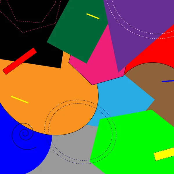 Padrão Formas Linhas Geométricas Multicoloridas Abstração — Vetor de Stock