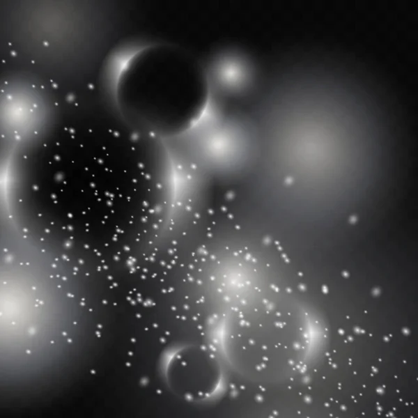 Effet Poussière Brillant Sur Fond Transparent Lumière Brillante Lumineux Illustration — Image vectorielle