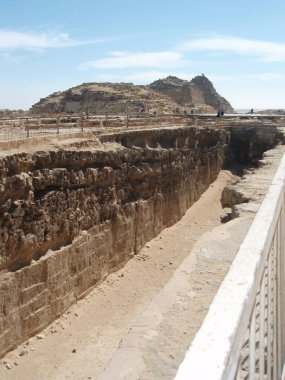 Shivta 'daki antik Nabatean yerleşiminin kalıntıları.