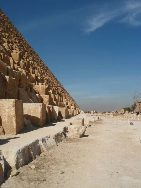 Pyramide Und Wüste Gizeh Kairo Ägypten — Stockfoto